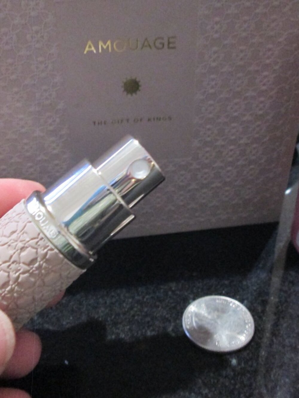Absolutely Gorgeous Guidance 46 Amouage travel sprayer new sleek,cool,sexy! - Picture 2 of 2